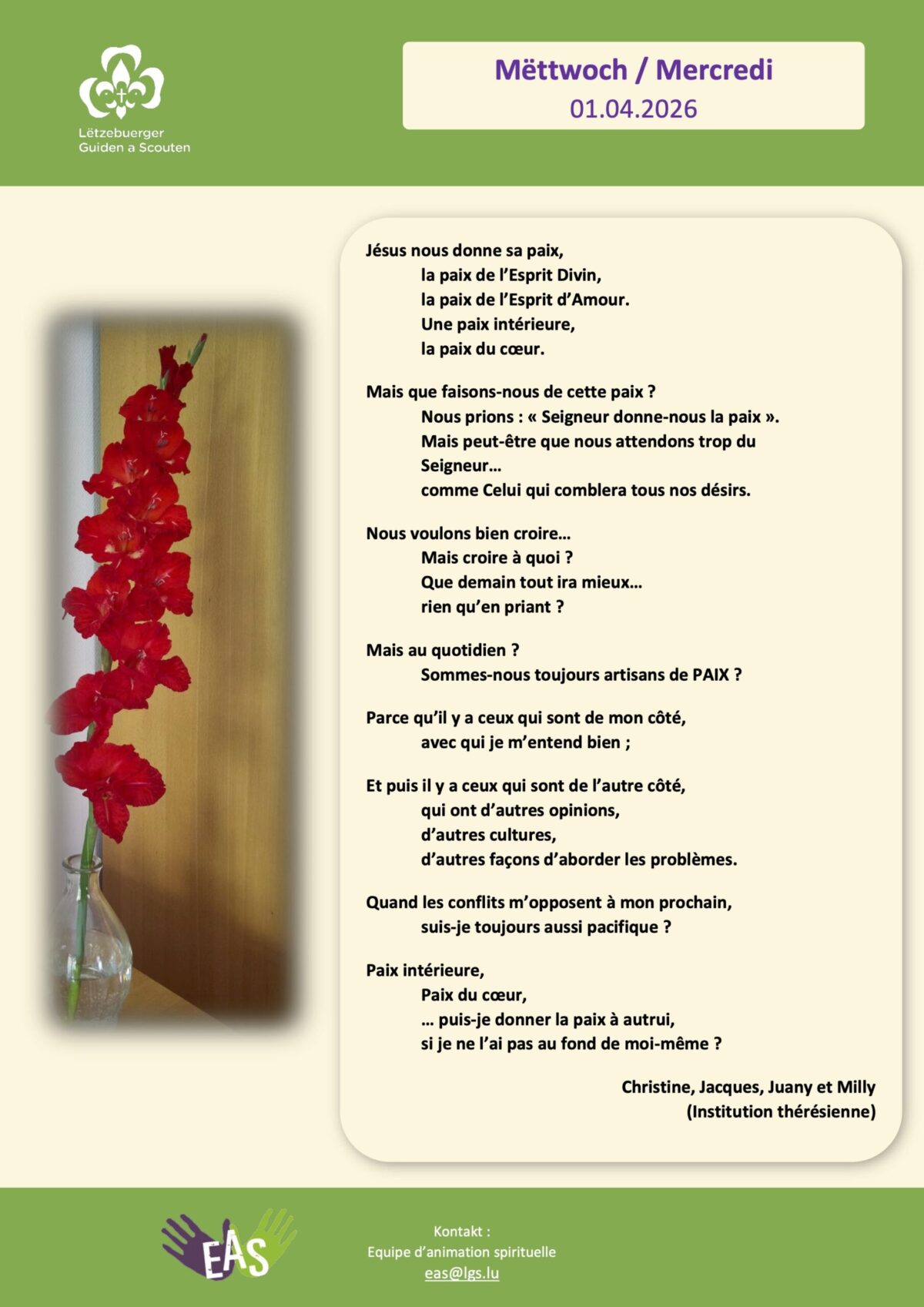 20260401 Mëttwoch_Mercredi