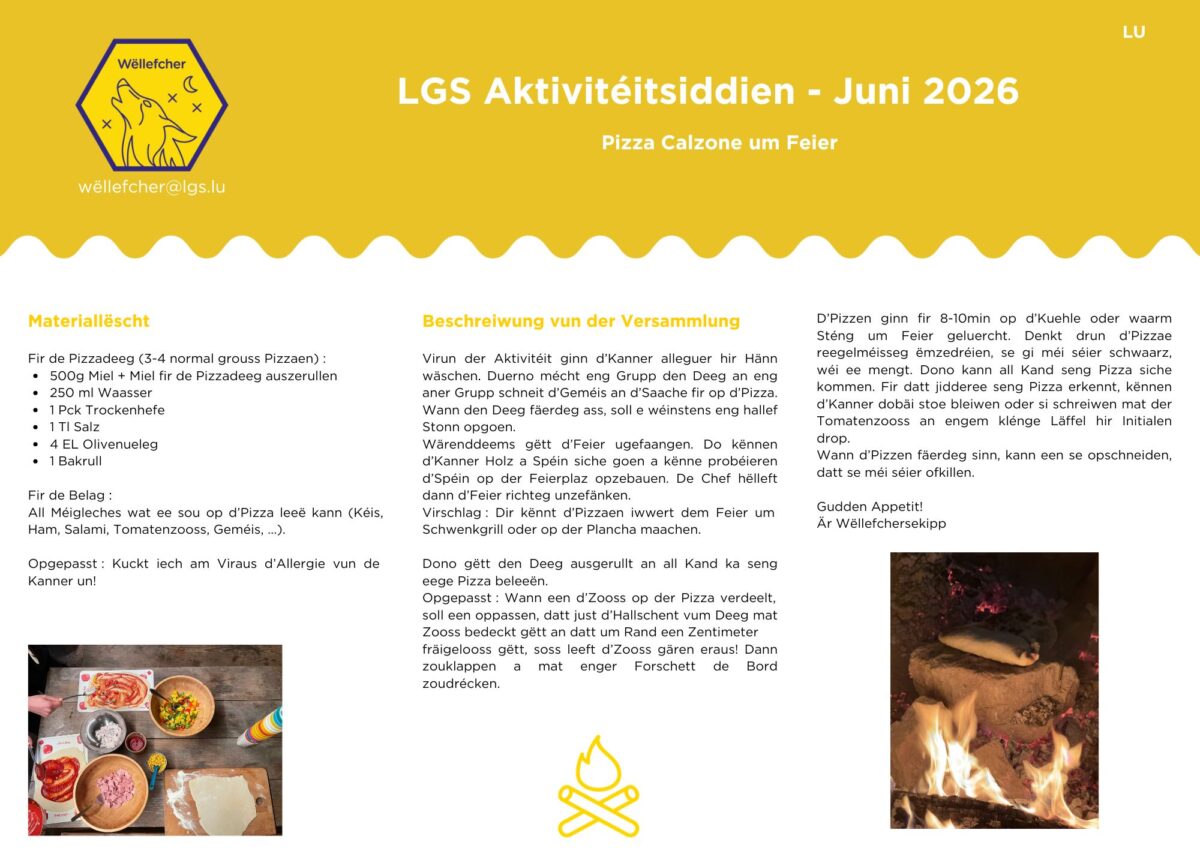 2026.06 - Pizza Calzone um Feier - Wëllef LGS